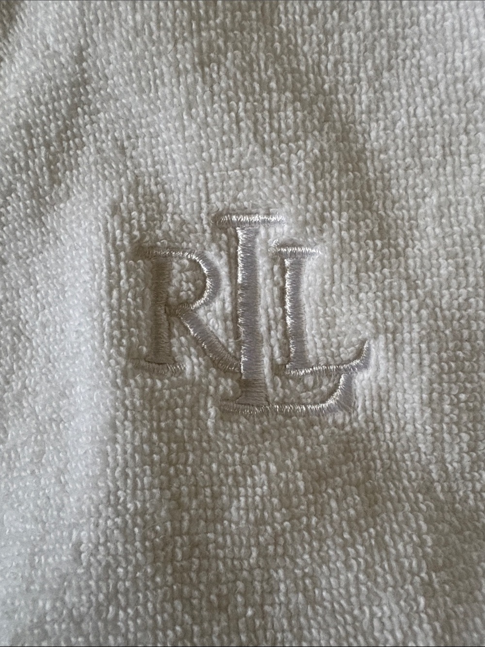 Ralph Lauren White Terry Bathrobe with Belt